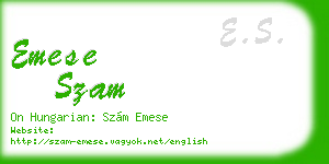 emese szam business card