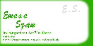 emese szam business card